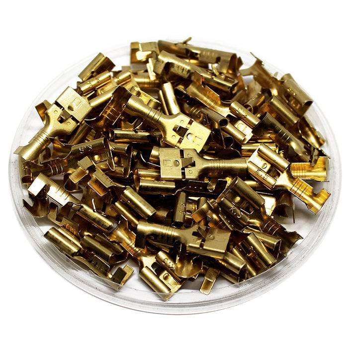 601LR - 16-14 AWG Female Open Barrel Quick Disconnect - Locking Tab  - .250" x 0.032" NEMA Tab - Image 3