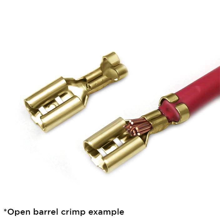 601LR - 16-14 AWG Female Open Barrel Quick Disconnect - Locking Tab  - .250" x 0.032" NEMA Tab - Image 4