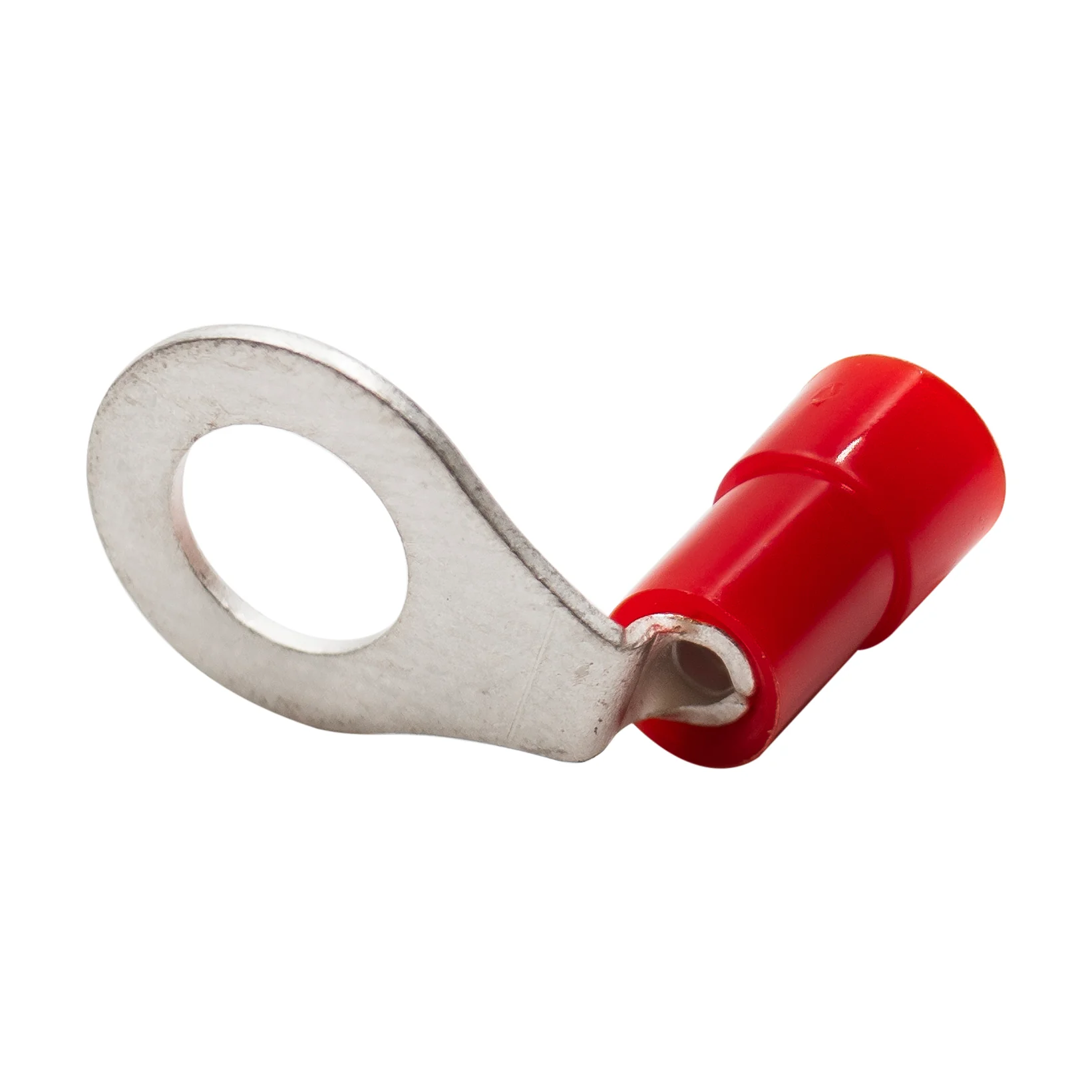 90D1-6A - 22 to 16 AWG Right Angle Nylon Insulated Ring Terminals, 1/4" Stud, 100 Pieces - Image 2