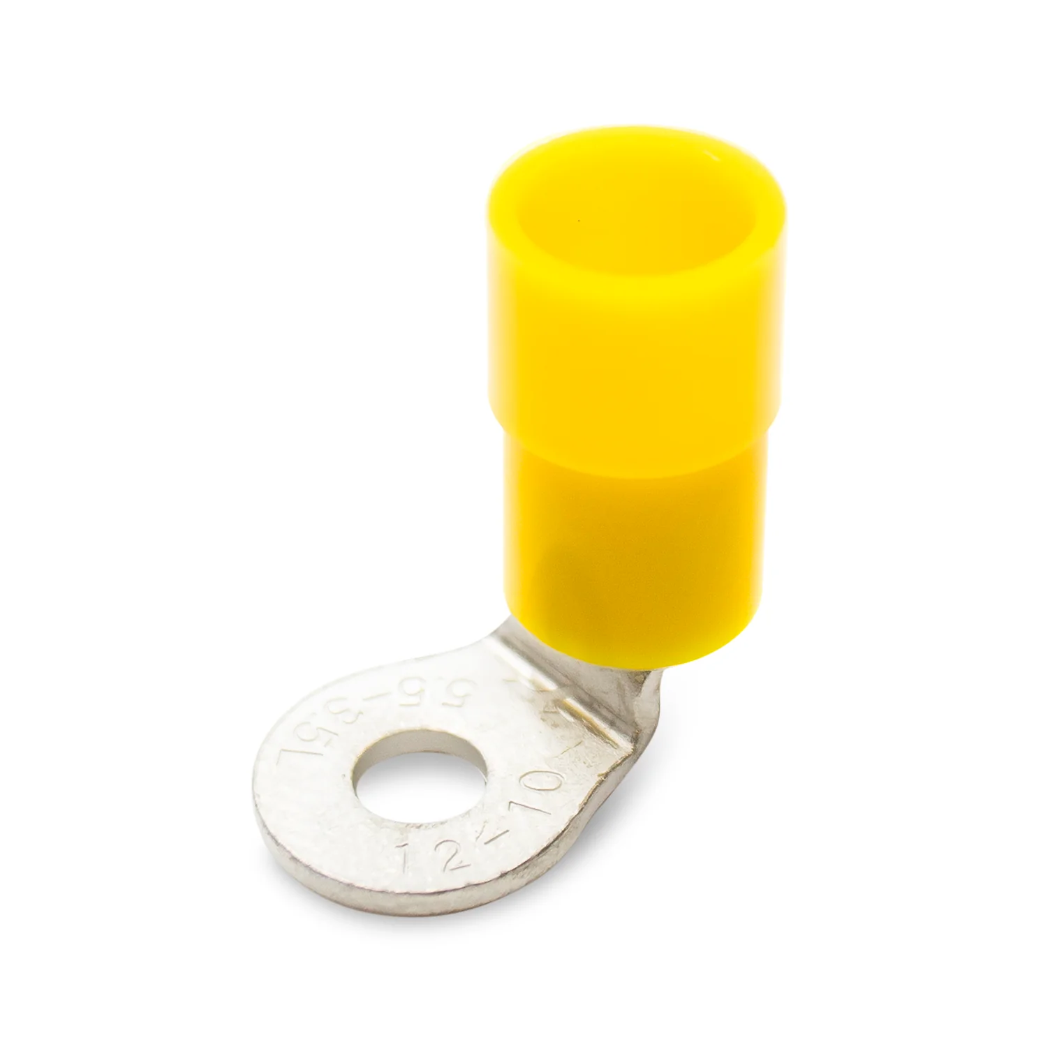 90D5-3.5A - 12 to 10 AWG Right Angle Nylon Ring Terminals, #6 Stud, 50 Pieces - Image 3