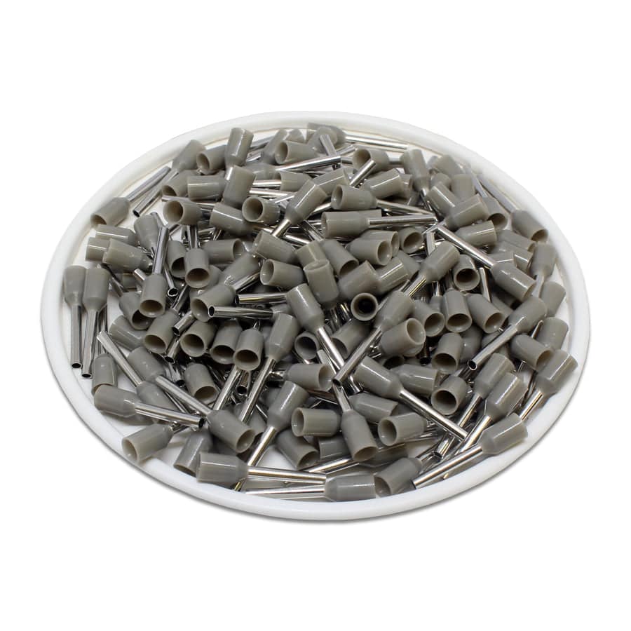 AD07510 - 20 & 18 AWG Insulated Wire Ferrules, 10mm Pin, Gray, UL Recognized, 500 Pieces - Image 2