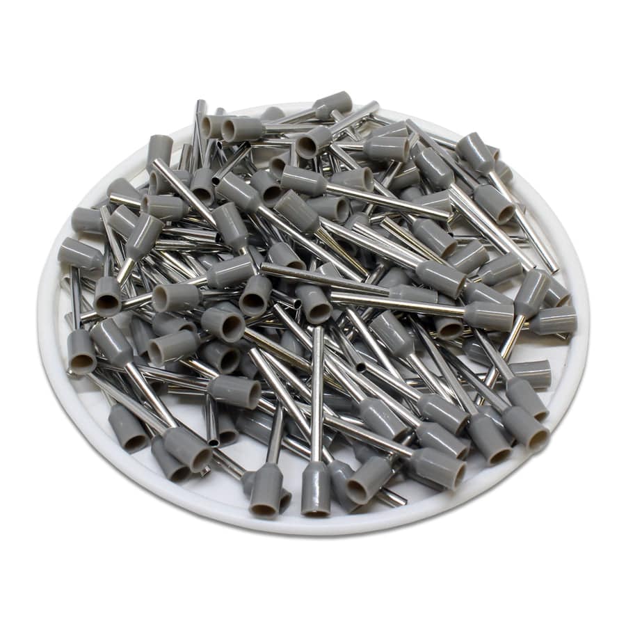 AD07518 - 20 & 18 AWG Insulated Wire Ferrules, 18mm Pin, Gray, UL Recognized, 500 Pieces - Image 2