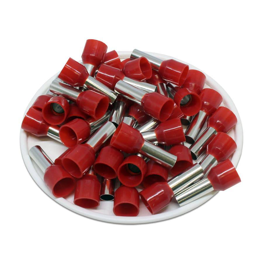 AD100012 - 8 AWG Insulated Wire Ferrules, 12mm Pin, Red, UL Recognized, 100 Pieces - Image 2