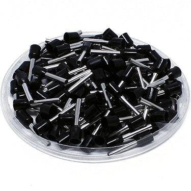 AD15006 - 16 AWG Insulated Wire Ferrules, 6mm Pin, Black, 500 Pieces - Image 2