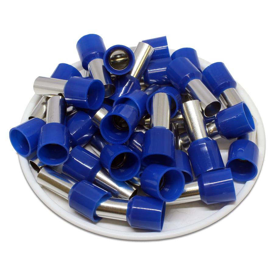 AD160012 - 6 AWG Insulated Wire Ferrules, 12mm Pin, Blue, UL Recognized, 100 Pieces - Image 2
