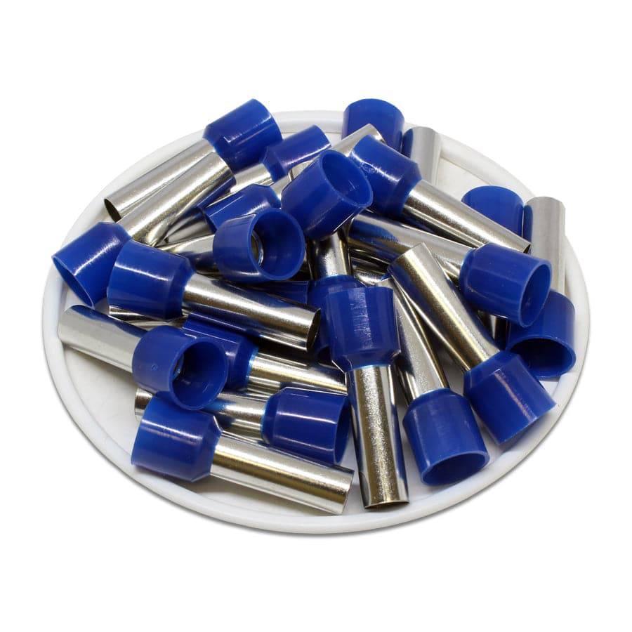 AD160018 - 6 AWG Insulated Wire Ferrules, 18mm Pin, Blue, UL Recognized, 100 Pieces - Image 2