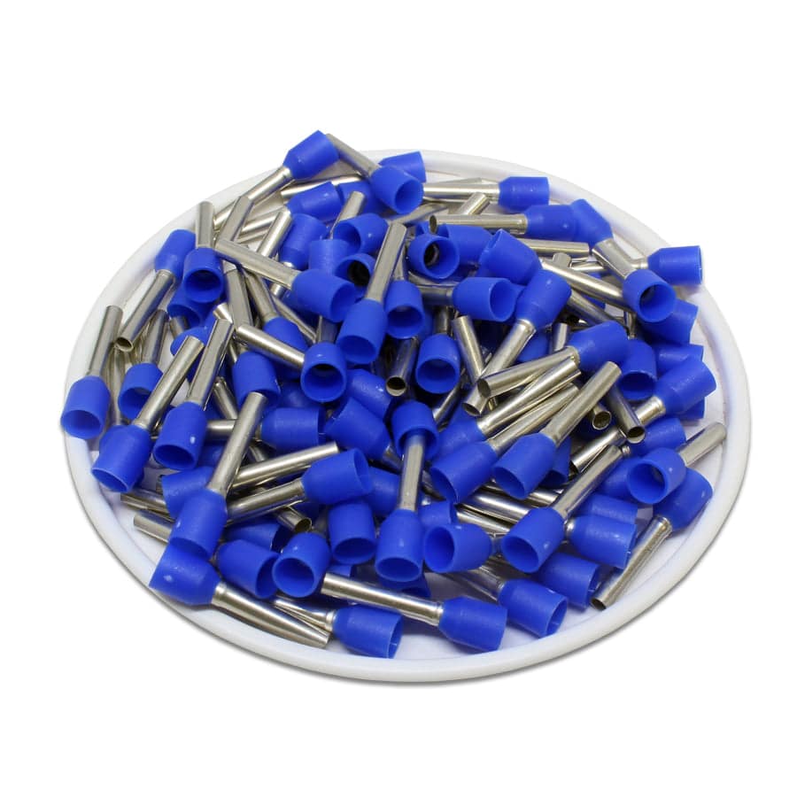 AD20012 - 14 AWG (Small Diameter) Insulated Wire Ferrules, 12mm Pin, Blue, 500 Pieces - Image 2