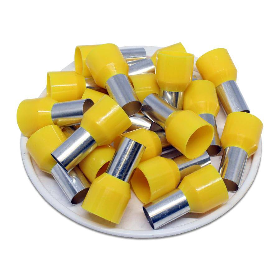 AD250012 - 4 AWG Insulated Wire Ferrules, 12mm Pin, Yellow, UL Recognized, 100 Pieces - Image 2