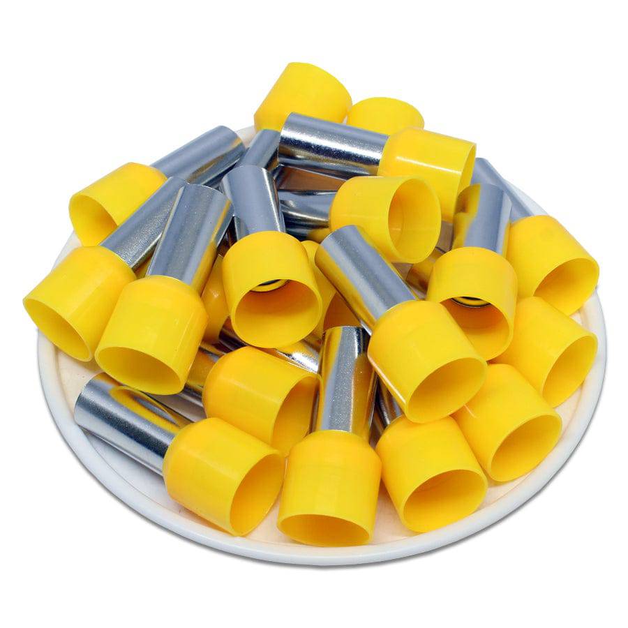 AD250015 - 4 AWG Insulated Wire Ferrules, 15mm Pin, Yellow, UL Recognized, 100 Pieces - Image 2