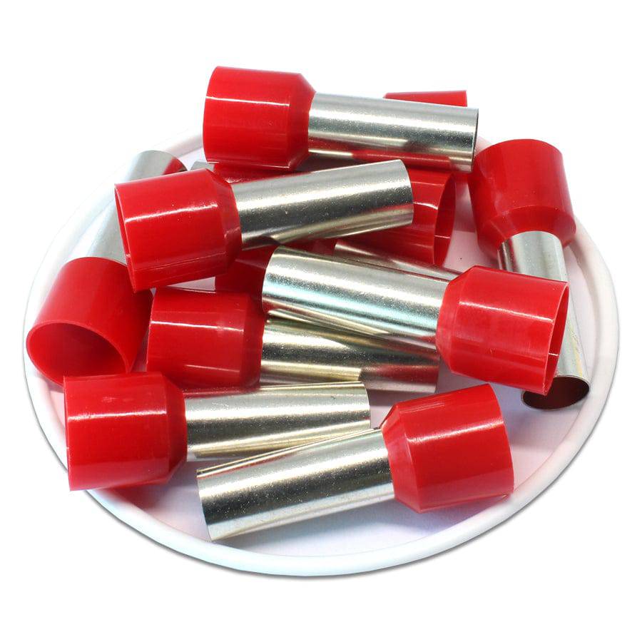 AD350022 - 2 AWG Single Insulated Wire Ferrules, 22mm Pin, Red, UL Recognized, 100 Pieces - Image 2
