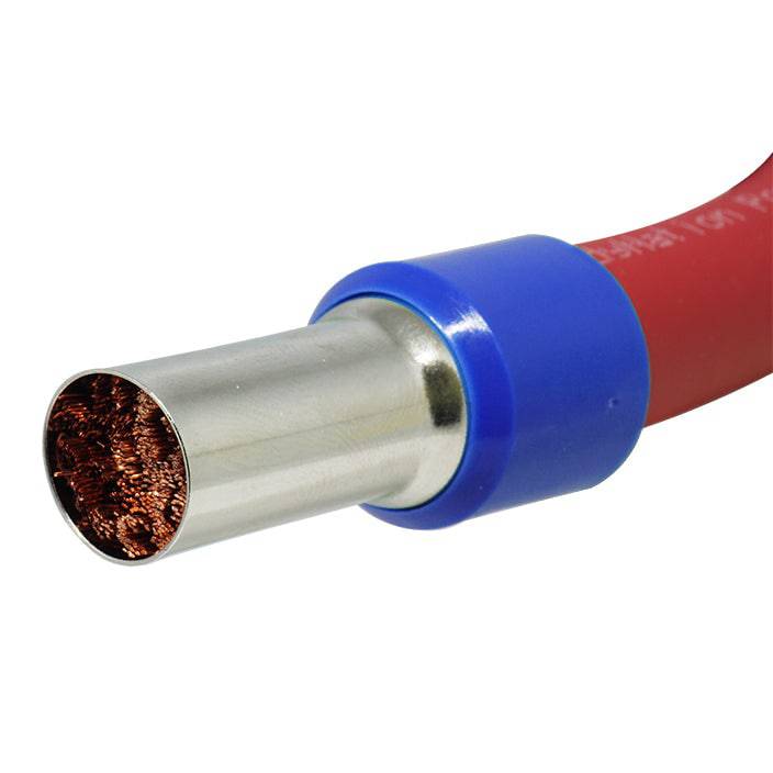 AD560030 - 0 & 1/0 AWG Single Insulated Wire Ferrules, 30mm Pin, Blue, 25 Pieces - Image 2