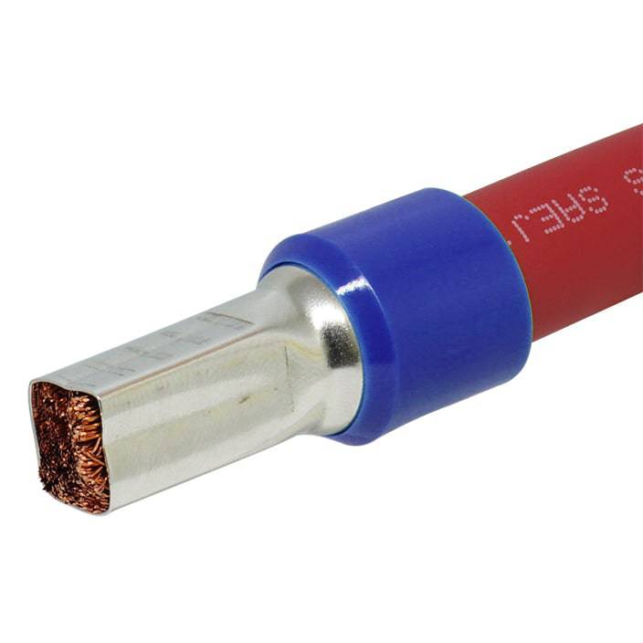 AD560030 - 0 & 1/0 AWG Single Insulated Wire Ferrules, 30mm Pin, Blue, 25 Pieces - Image 3