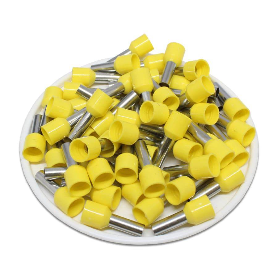 AD60010 - 10 AWG Insulated Wire Ferrules, 10mm Pin, Yellow, 100 Pieces - Image 2