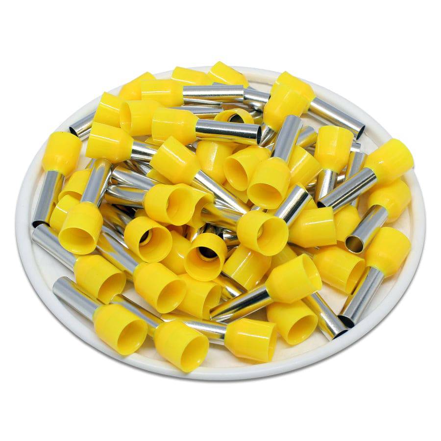 AD60012 - 10 AWG Insulated Wire Ferrules, 12mm Pin, Yellow, UL Recognized, 100 Pieces - Image 2