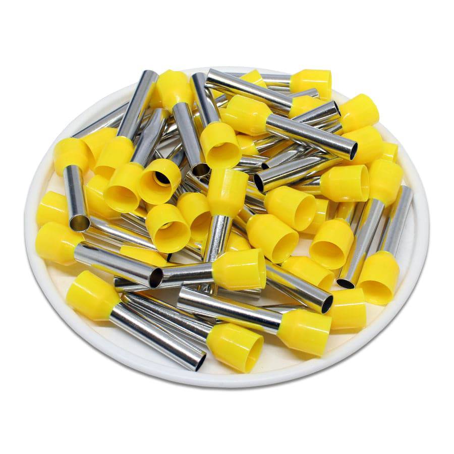 AD60018 - 10 AWG Insulated Wire Ferrules, 18mm Pin, Yellow, UL Recognized, 100 Pieces - Image 2