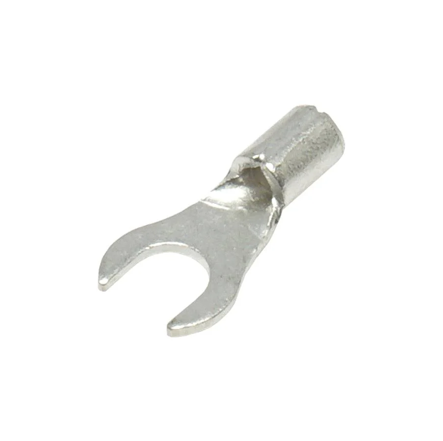 22-16 AWG Non Insulated Fork Terminals, #6 Stud, UL Approved, 100 Pieces - ANB1-37