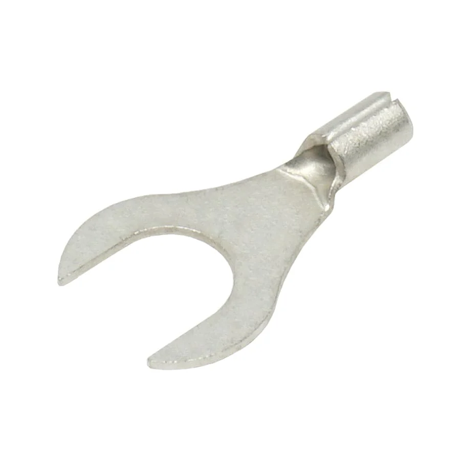 22-16 AWG Non Insulated Fork Terminals, 1/4" Stud, UL Approved, 100 Pieces - ANB1-6 - Image 2