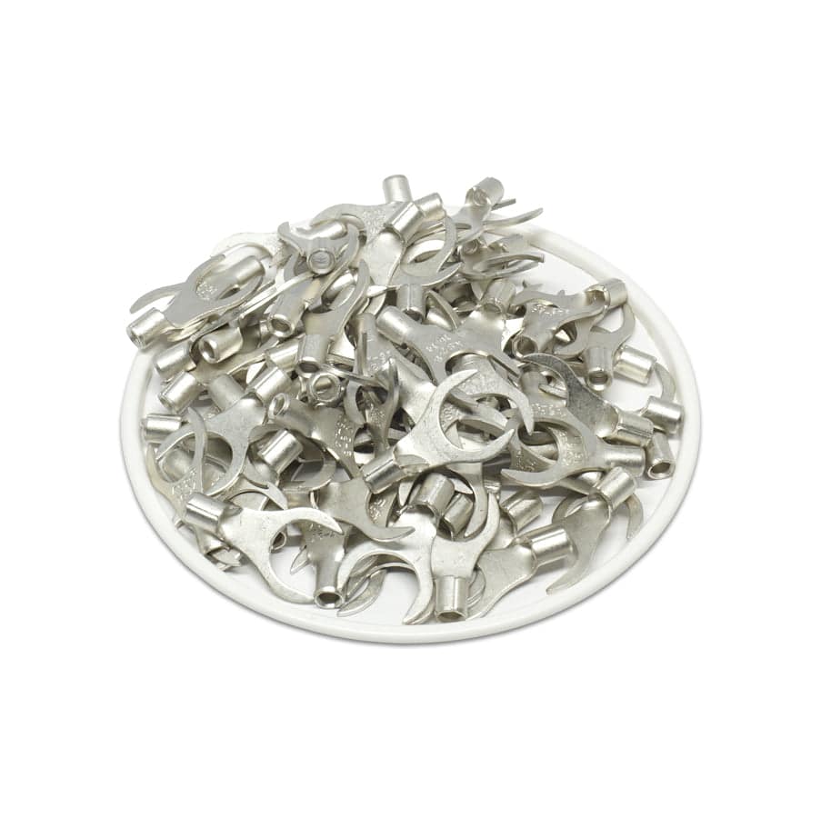 16-14 AWG Non Insulated Fork Terminals, 5/16" Stud, UL Approved, 100 Pieces - ANB2-8