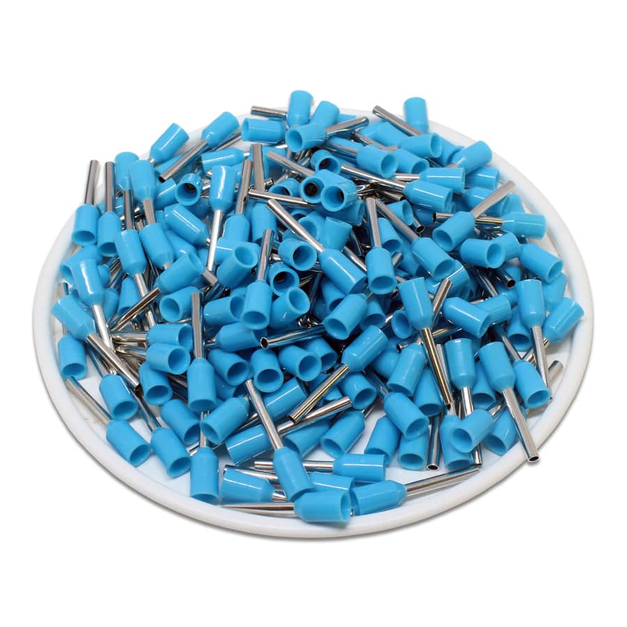 AT07510 - 20 & 18 AWG Single Insulated Wire Ferrules, 10mm Pin, Light Blue, UL Recognized, 500 Pieces - Image 2