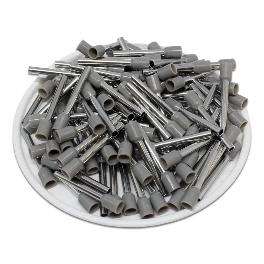 AT20018 - 14 AWG (Small Diameter) Insulated Wire Ferrules, 18mm Pin, Gray, 500 Pieces - Image 2