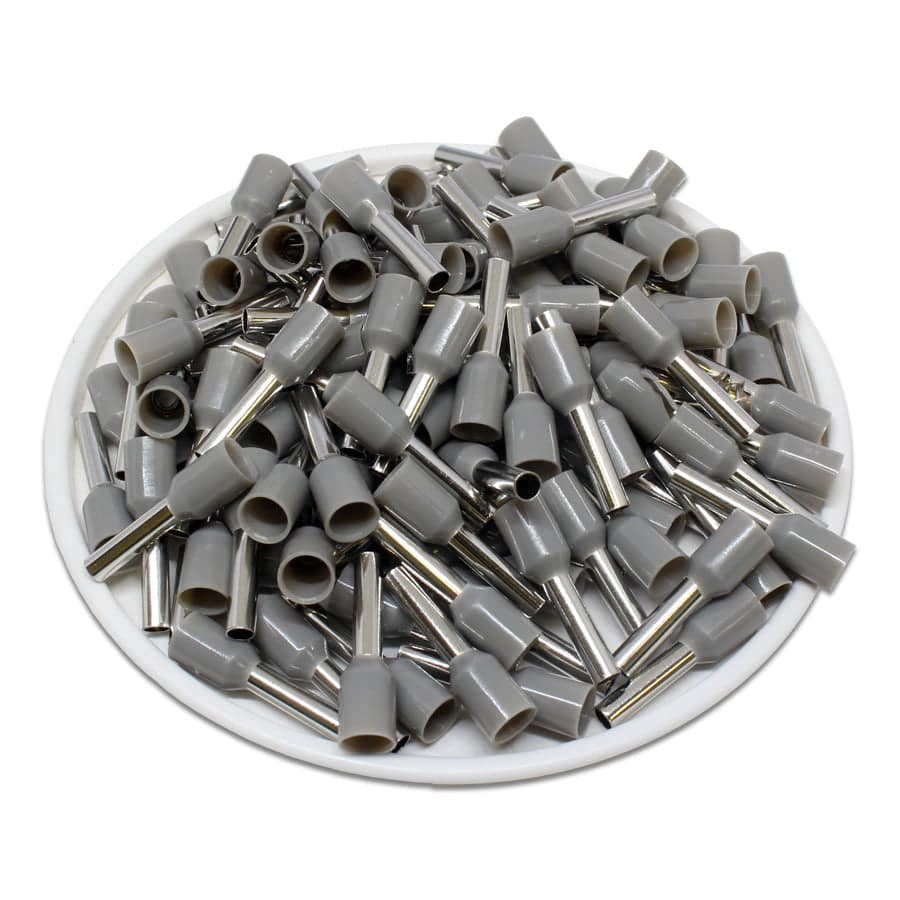 AT25010 - 14 AWG Insulated Wire Ferrules, 10mm Pin, Gray, UL Recognized, 500 Pieces - Image 2