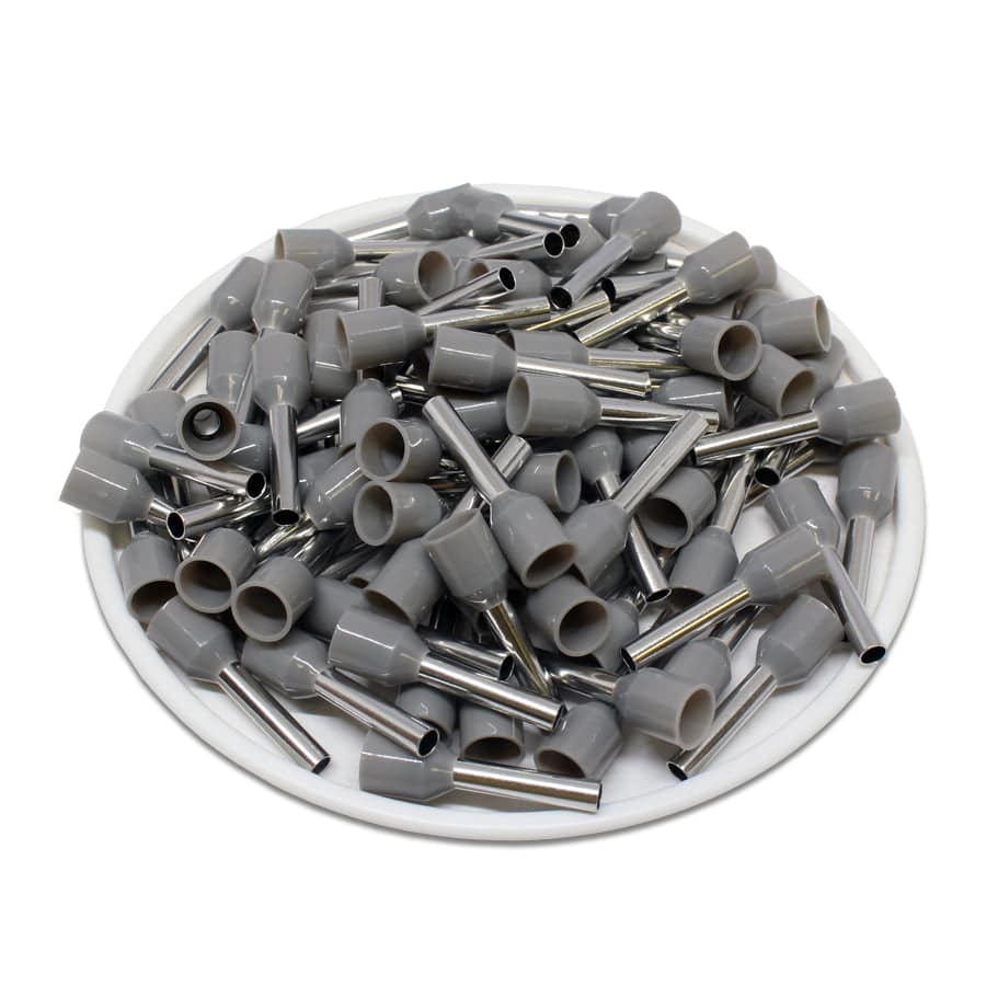AT25012 - 14 AWG Insulated Wire Ferrules, 12mm Pin, Gray, UL Recognized, 500 Pieces - Image 2