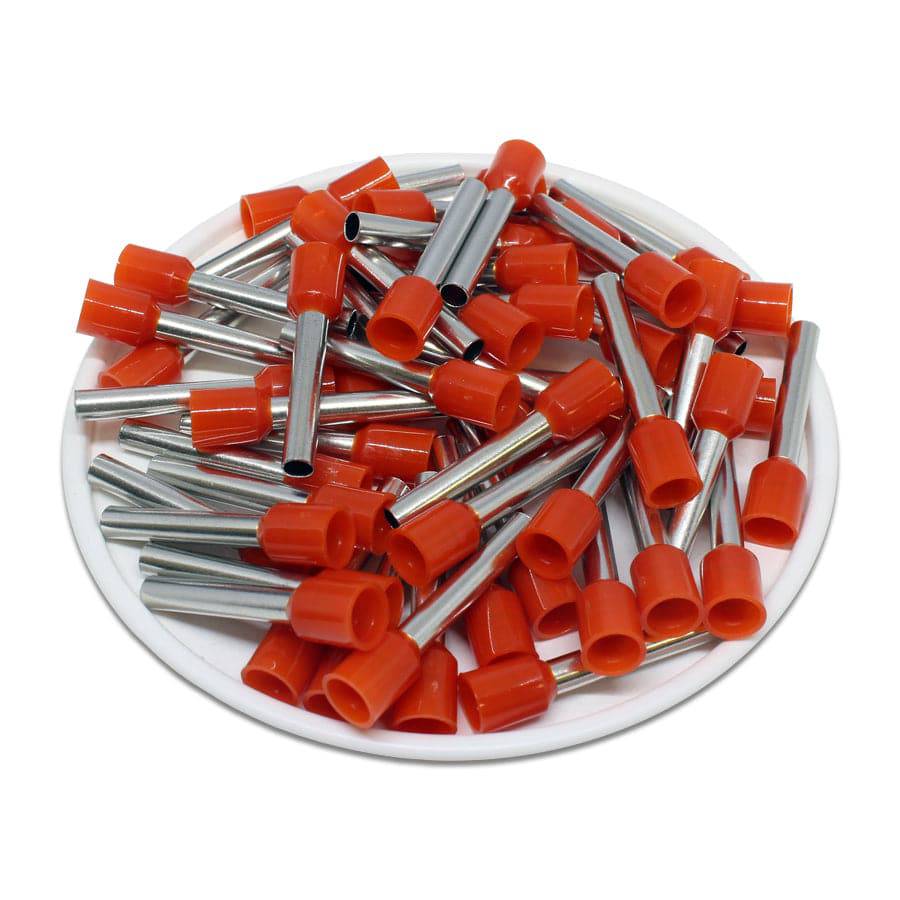 AT40018 - 12 AWG Insulated Wire Ferrules, 18mm Pin, Orange, UL Recognized, 500 Pieces - Image 2