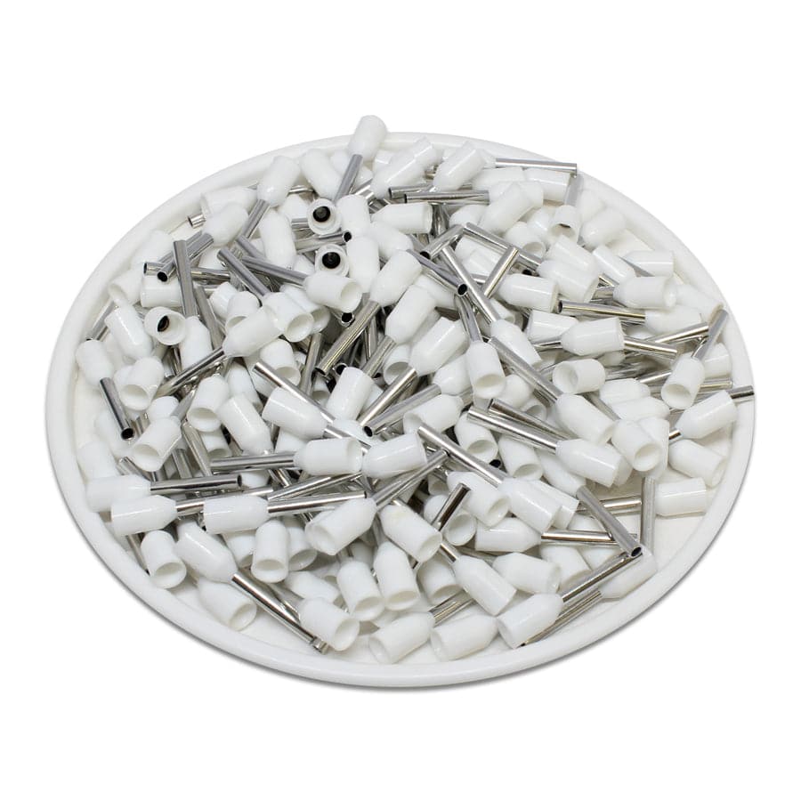 AW07510 - 20 & 18 AWG Insulated Wire Ferrules, 10mm Pin, White, UL Recognized, 500 Pieces - Image 2