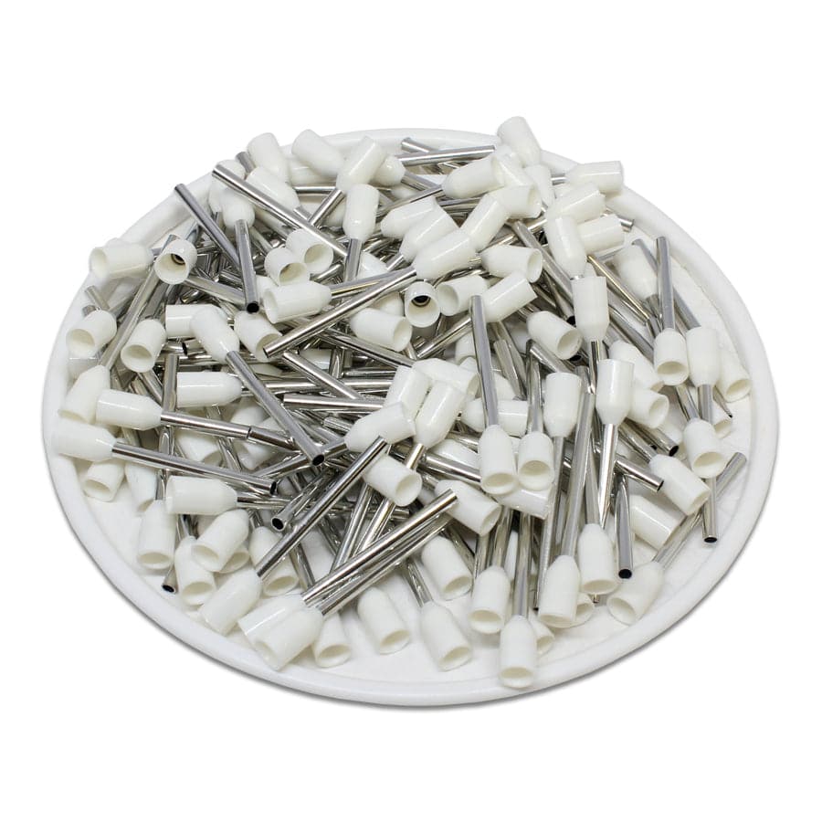 AW07518 - 20 & 18 AWG Insulated Wire Ferrules, 18mm Pin, White, UL Recognized, 500 Pieces - Image 2