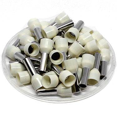 AW100012 - 8 AWG Insulated Wire Ferrules, 12mm Pin, Beige, UL Recognized, 100 Pieces - Image 2