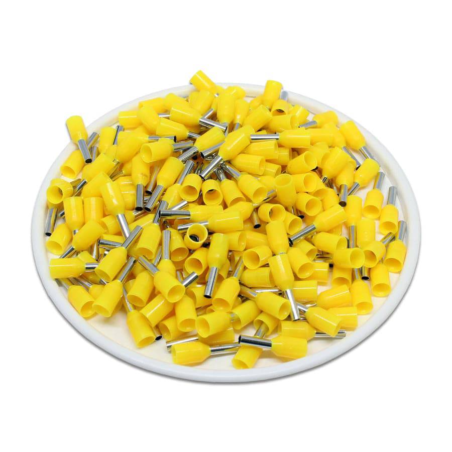 AW10006 - 18 & 17 AWG Insulated Wire Ferrules, 6mm Pin, Yellow, UL Recognized, 500 Pieces - Image 2