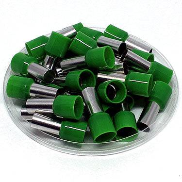 AW130018 - 6 AWG (Small Diameter) Insulated Wire Ferrules, 18mm Pin, Green, 100 Pieces - Image 2