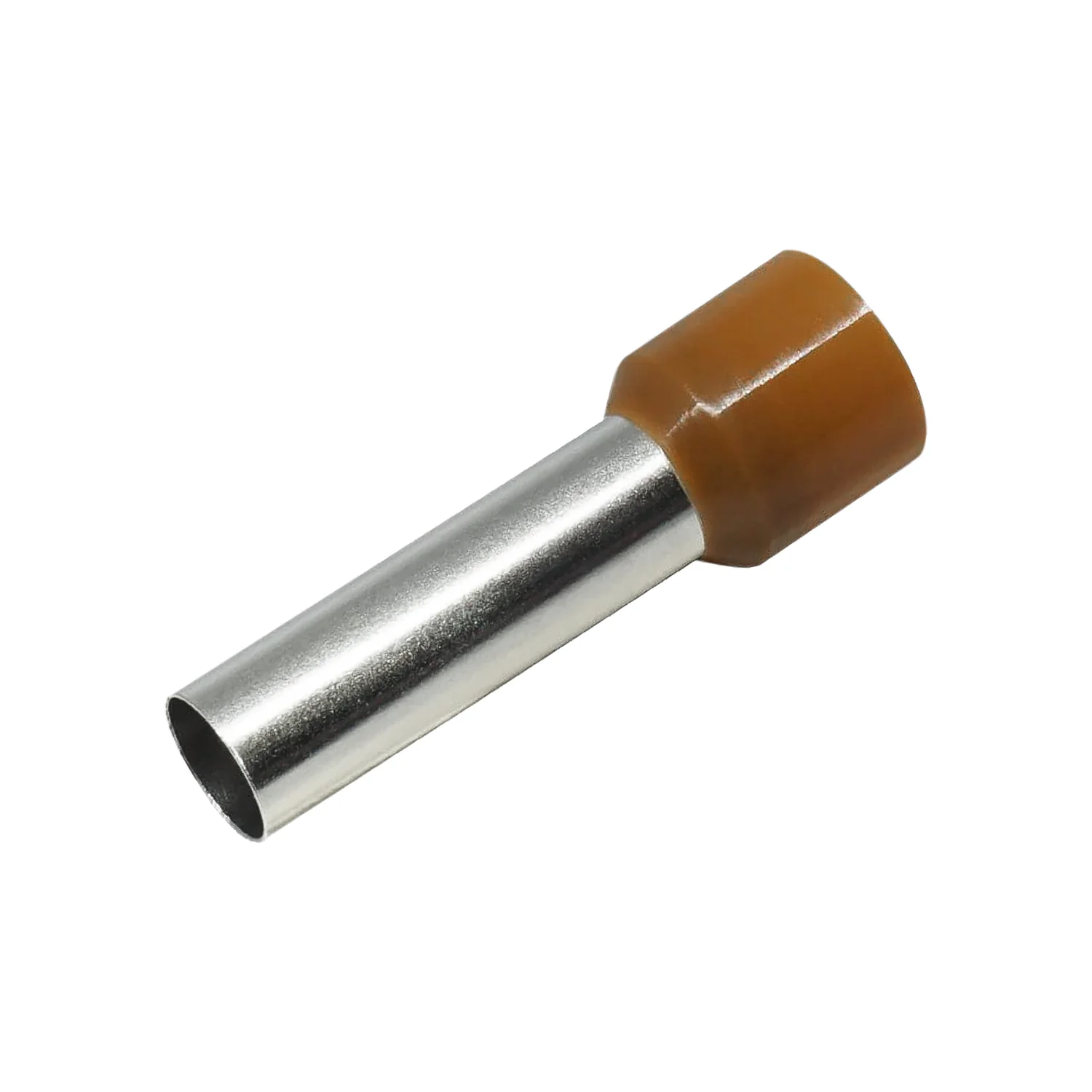 AW250025 - 4 AWG Insulated Wire Ferrules, 12mm Pin, Brown, 100 Pieces - Image 2