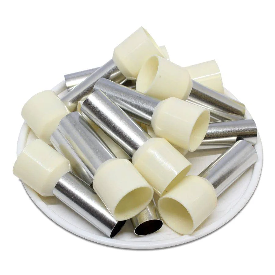 AW350022 - 2 AWG Single Insulated Wire Ferrules, 22mm Pin, Beige, UL Recognized, 100 Pieces - Image 2