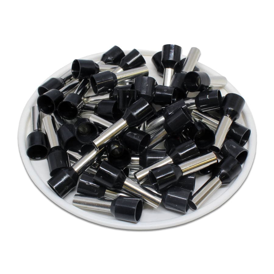 AW60012 - 10 AWG Insulated Wire Ferrules, 12mm Pin, Black, UL Recognized, 100 Pieces - Image 2
