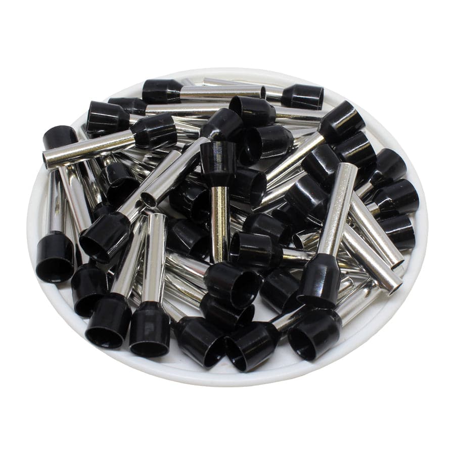 AW60018 - 10 AWG Insulated Wire Ferrules, 18mm Pin, Black, UL Recognized, 100 Pieces - Image 2