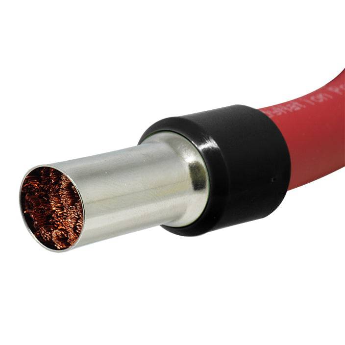 AX560018 - 0 & 1/0 AWG Single Insulated Wire Ferrules, 18mm Pin, Black, 25 Pieces - Image 2