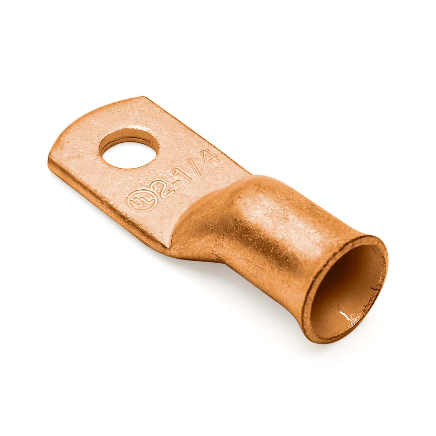 BCL214 - 2 AWG Copper Battery Cable Lugs, Terminal Lugs, 1/4" Stud, 1 Piece - Image 2