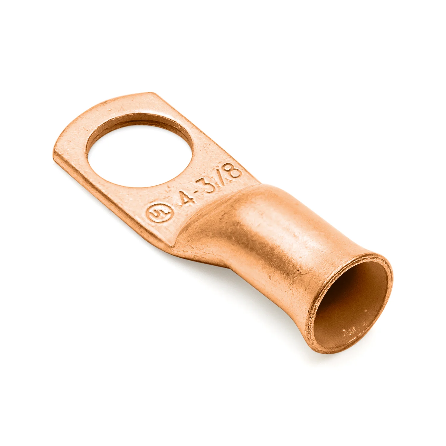BCL438 - 4 AWG Copper Battery Cable Lugs, Terminal Lugs, 3/8" Stud, 1 Piece - Image 2