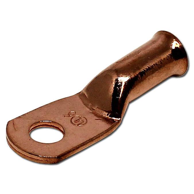 6 AWG Copper Battery Cable Lugs, Terminal Lugs, 5/16" Stud, 1 Piece - BCL6516
