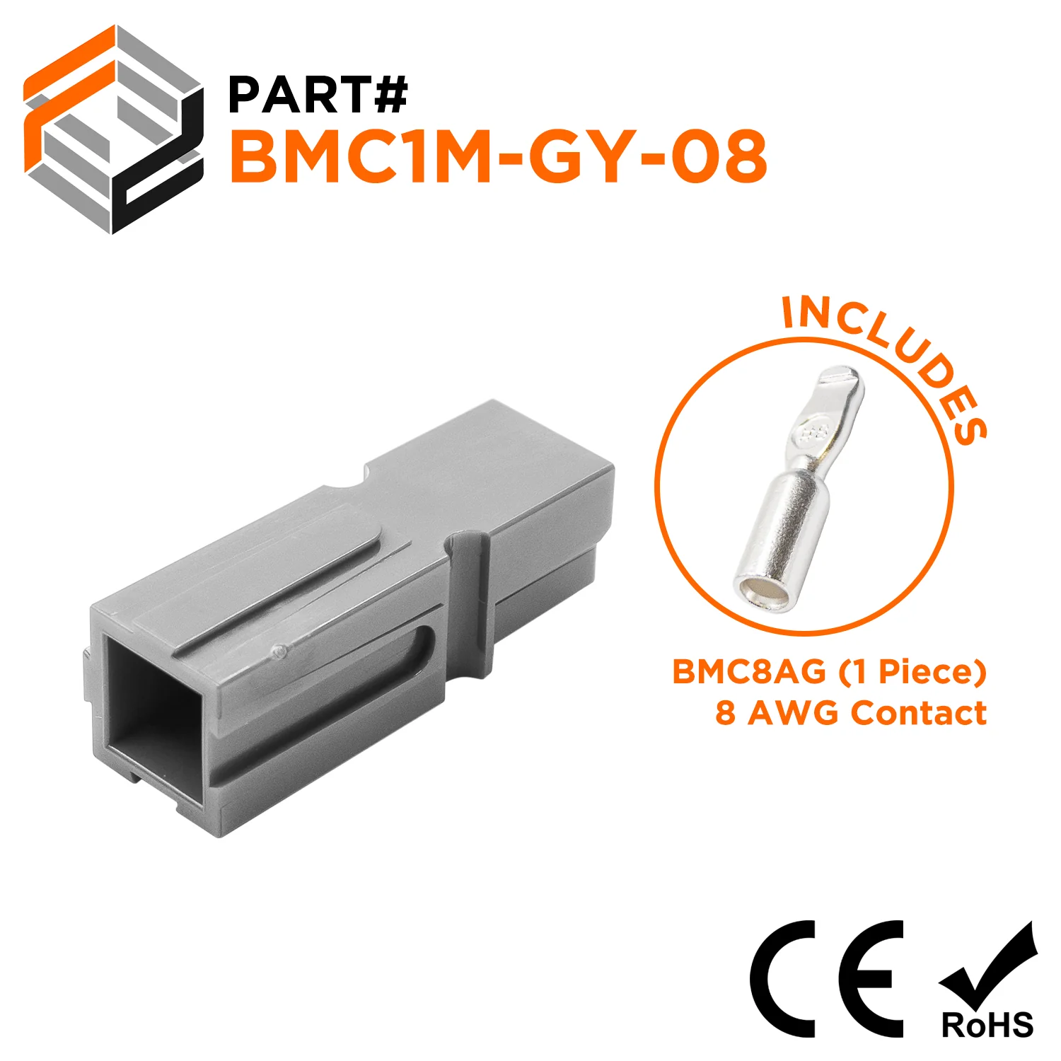 BMC1M-GY-08 - Battery Connection Kit - Includes BMC1M-GY + BMC8AG (1 Piece)