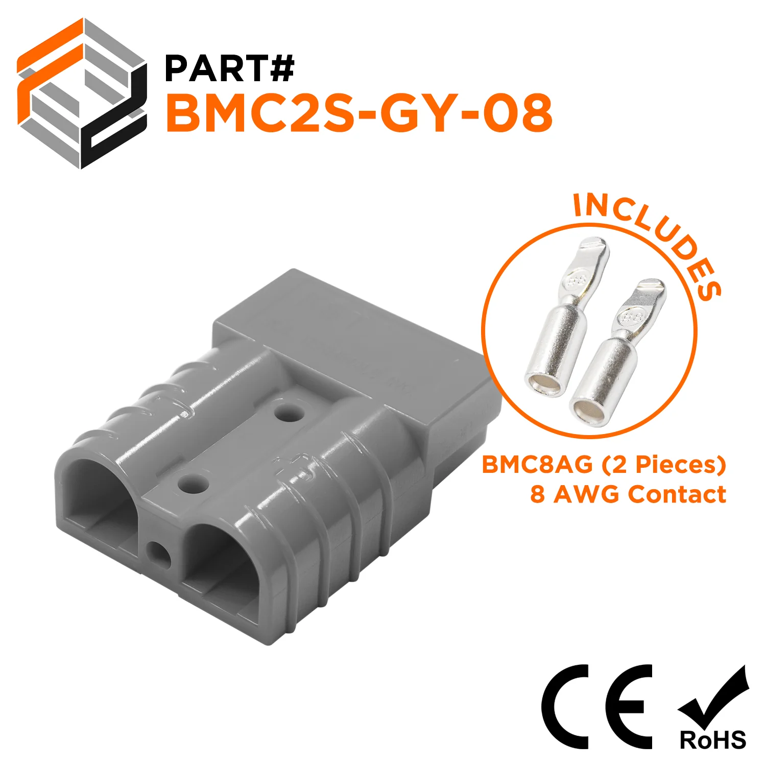 BMCS-GY-08 - Battery Connection Kit - Includes BMC2S-GY + BMC8AG (2 Pieces)