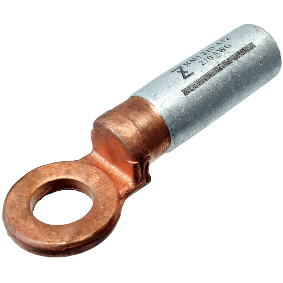 BML70-12 - 2/0 AWG Bi-metal Compression Lugs, 1/2" Stud, 1 Piece