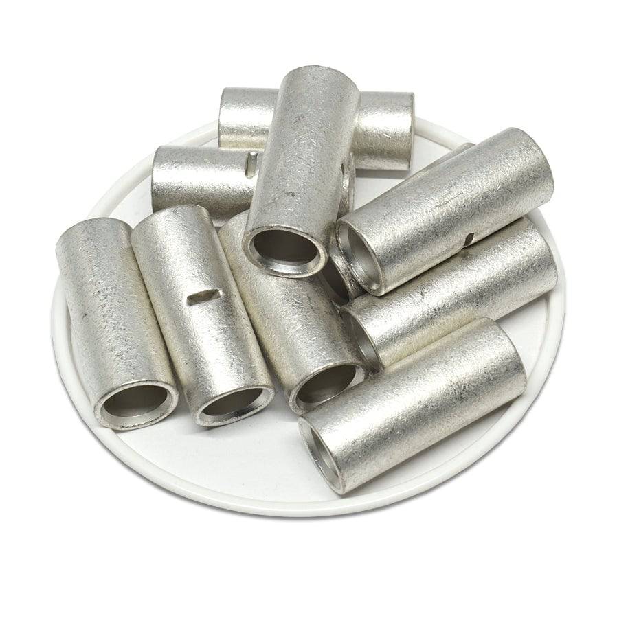 2 AWG Non Insulated Butt Splice Connectors, 1 1/4" Length, UL Approved, 10 Pieces - BNT38 - Image 2