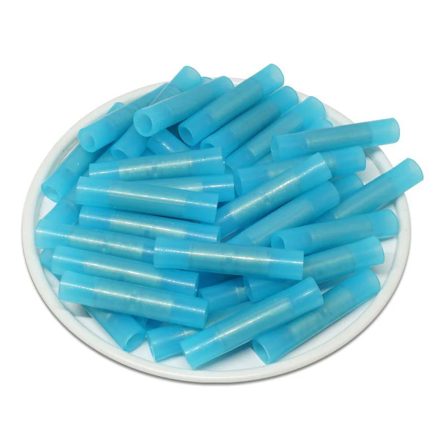 BNY2 - 16 to 14 AWG Nylon Insulated Butt Splice Connectors, 100 Pieces