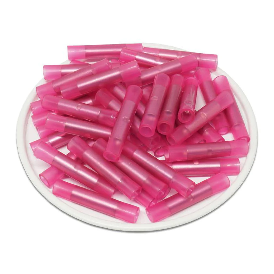 BNYTF1 - 22 to 16 AWG Nylon Insulated Butt Splice Connectors, Standard/Flared, 100 Pieces