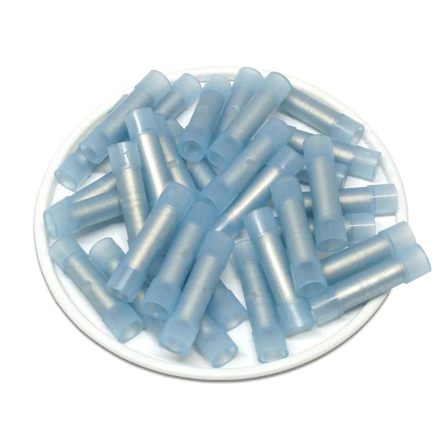 BNYTF2 - 16 to 14 AWG Nylon Insulated Butt Splice Connectors, Standard/Flared, 100 Pieces