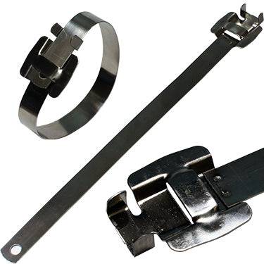 BTR10600 - 24" Heavy Duty Releasable Stainless Steel Cable Ties, 225lb Tensile Strength, 316 Grade, 25-Pack