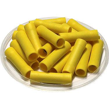 BVS5 - 12 to 10 AWG Vinyl PVC Insulated Butt Splice Connectors, Flared, 50 Pieces