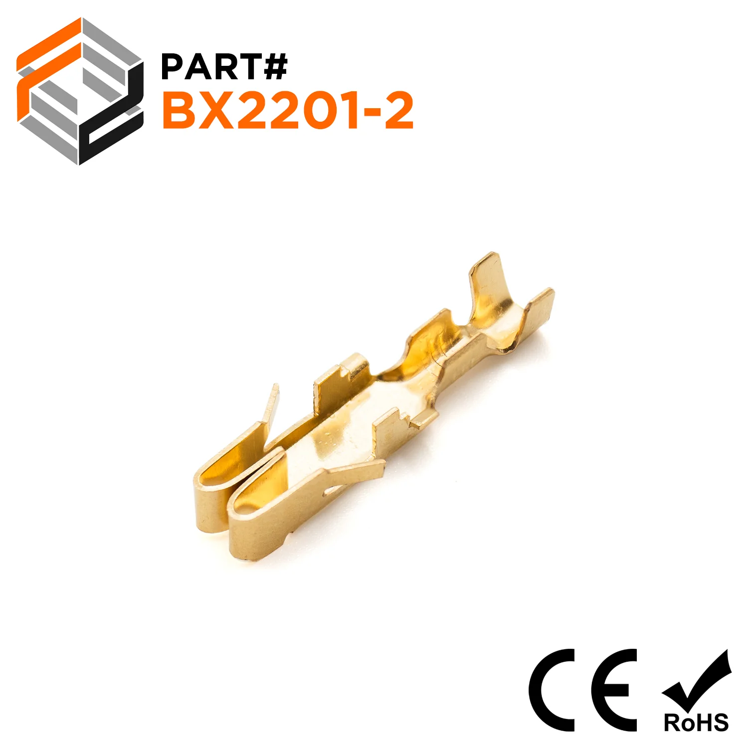 18 to 16 AWG BX2201-2 Brass Fuse Box Terminal, Vehicle Instrument Plug, Spring Terminal Block, 100 Pieces